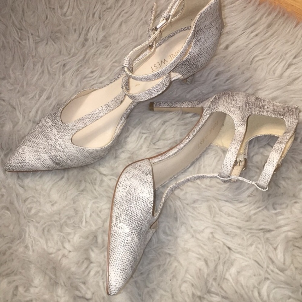 Nine West snake print heels